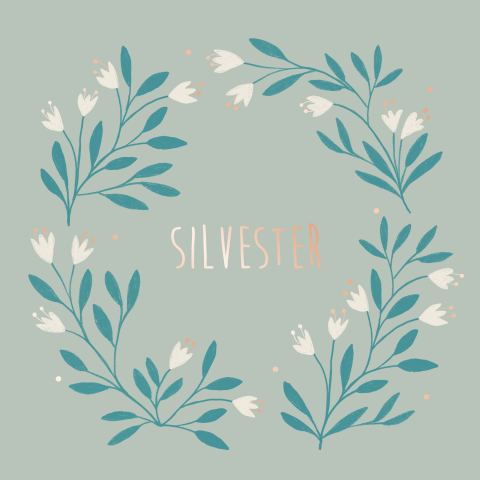 Geboortekaartje Silvester | Winterbloemen