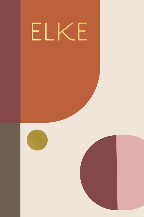 Geboortekaartje Elke | Retro abstract