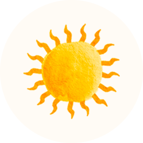 Sluitsticker zonnetje