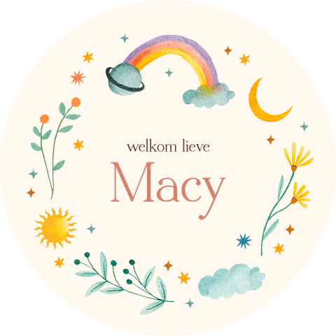 Raamsticker Macy