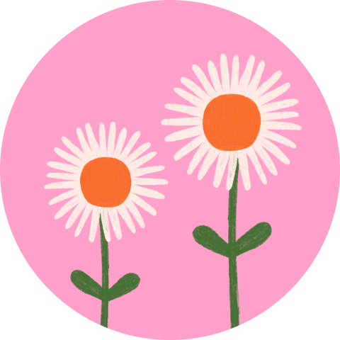 Sluitsticker Madeliefjes