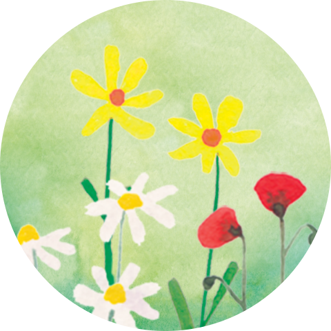 Sluitsticker wildflowers