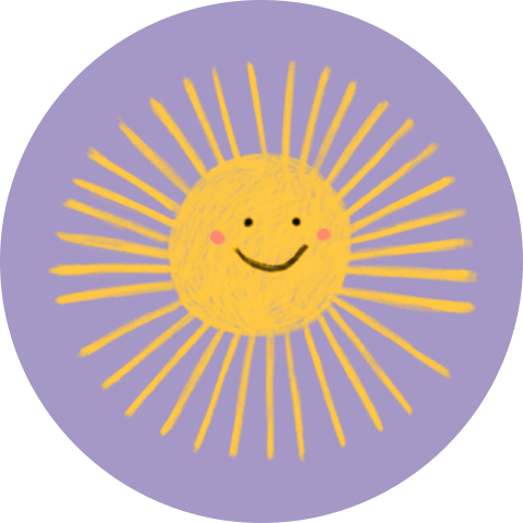 Sluitsticker zonnetje