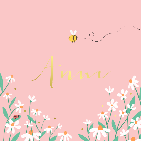 Geboortekaartje Anne | Madeliefjes