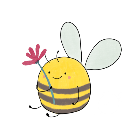 Sluitsticker lief bijtje