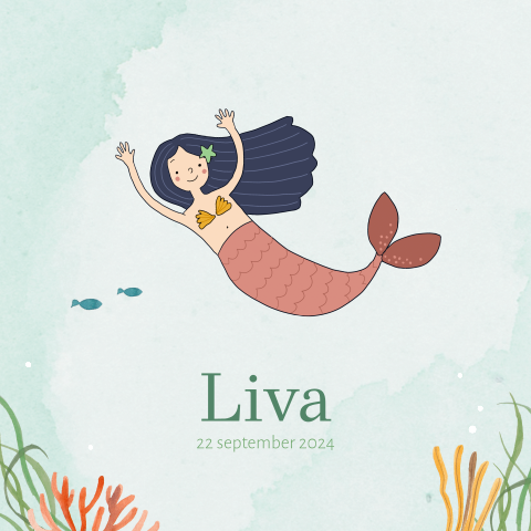 Zeemeermin in de oceaan