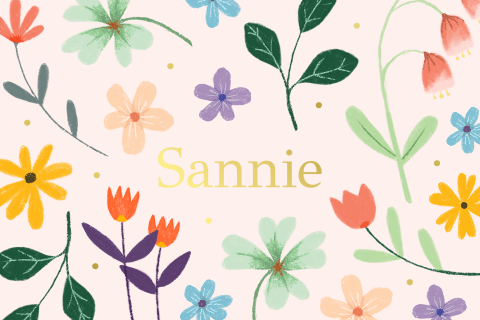 Geboortekaartje Sannie | Bloemfestijn