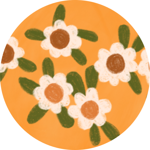 Sluitsticker met bloemetjes