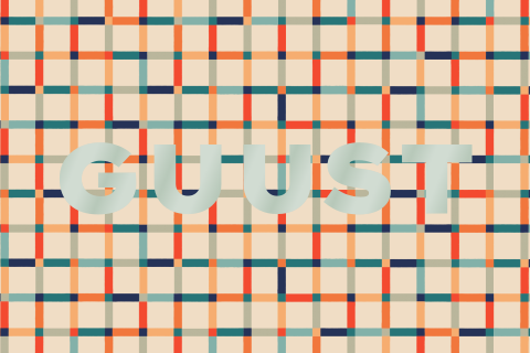 Geboortekaartje Guust | Retro patroon