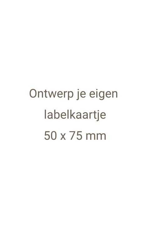 Ontwerp je eigen Label kaartje, 5 x 7,5 cm zonder gaatje