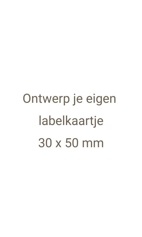 Blanco label kaartje om zelf te ontwerpen, staand formaat met gaatje
