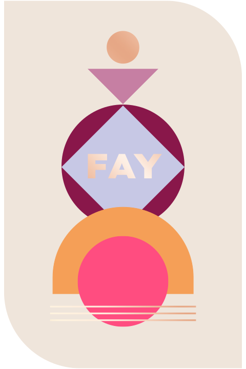 Geboortekaartje Fay | Abstracte vormen