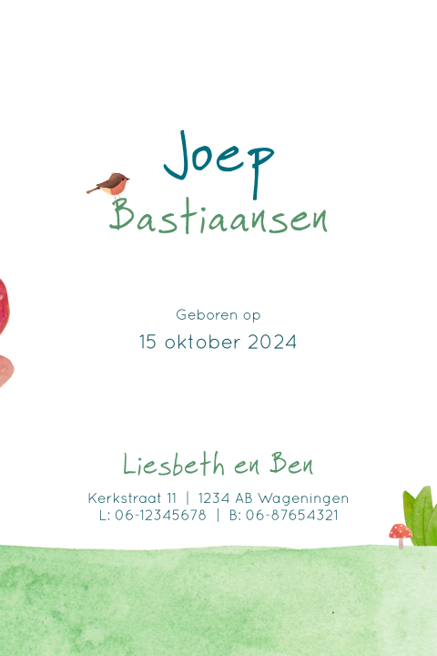 Kaart binnenkant