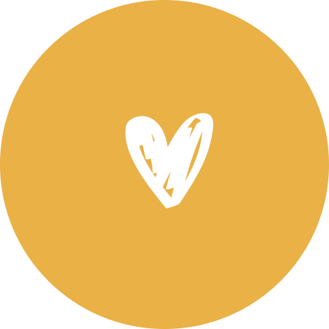 Sluitsticker Hartje oker