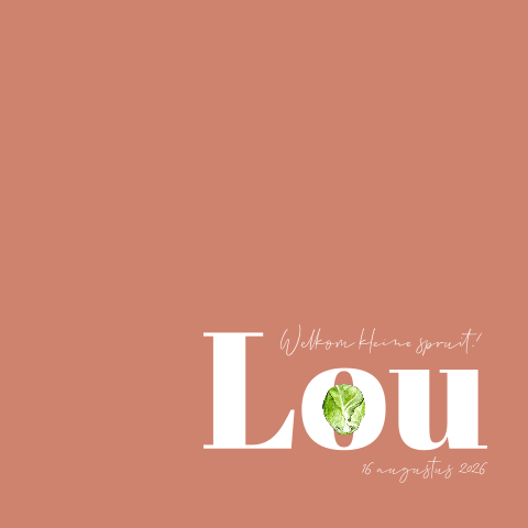 Geboortekaartje meisje met spruitje