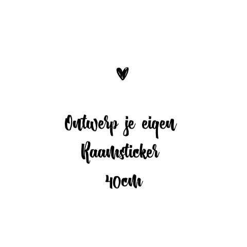 Raamsticker blanco 40cm