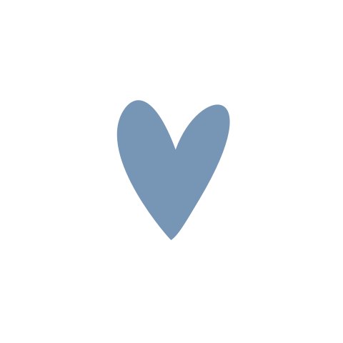 Sluitsticker hartje blauw