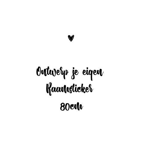 Raamsticker blanco 80cm