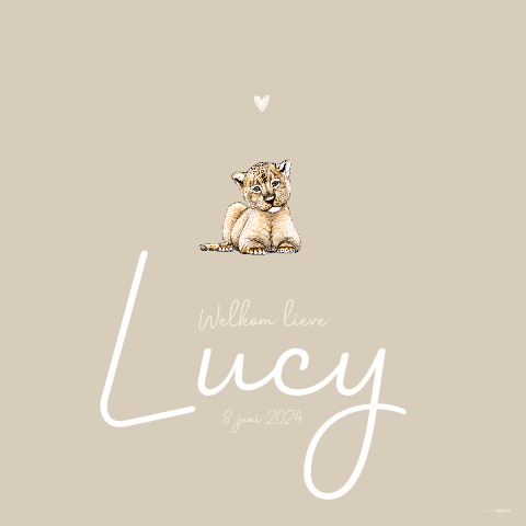 Tuinbord baby leeuw