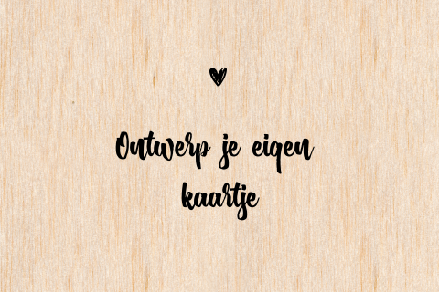 Blanco kaart hout liggend