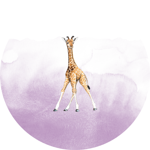 Sluitsticker Aquarel lila