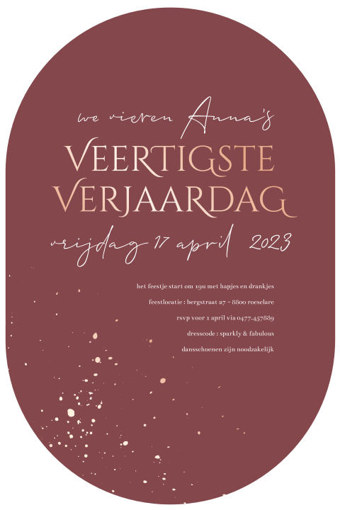Uitnodiging Spetter Cut Out