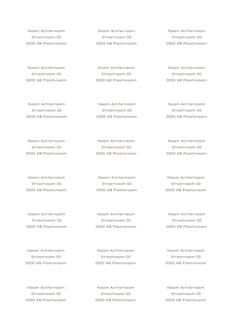 Adresstickers zelf ontwerpen 60x30 mm