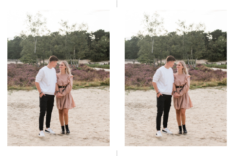 Foto labels rechthoek staand trouwen DIY