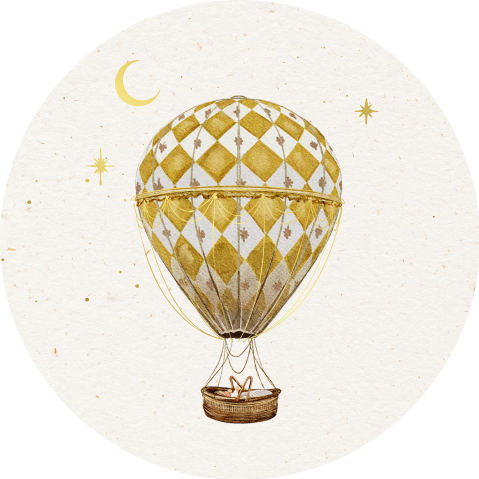 sticker-geboorte-goudfolie-okergeel-luchtballon