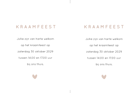 Labels voor bij een geboortekaartje met uitnodiging kraamfeest