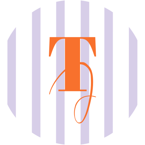 sluitsticker trouwkaart lila en oranje strepen