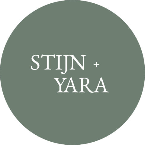 Sticker trouwkaart groen met namen
