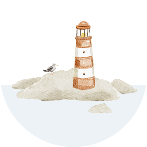 Sluitsticker waterdieren illustratie zomer