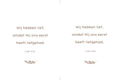 Labels voor bij een trouwkaart met een Bijbeltekst en takje