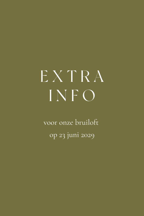 Programma kaartje groen bruiloft limbricht