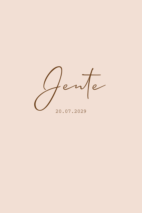 Roze geboortekaartje clean voor een meisje met trendy lettertype