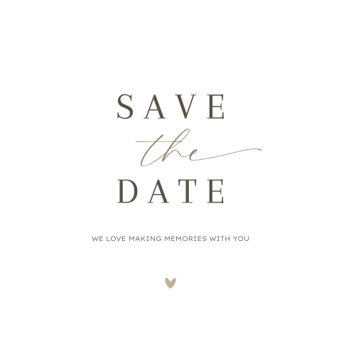 Klassieke save the date met stijlvol lettertype
