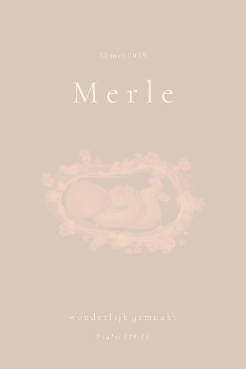 Geboortekaartje christelijk baby watercolor meisje