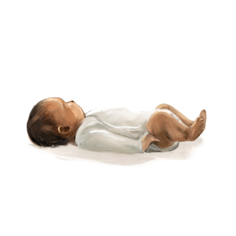 Sluitsticker geboortekaartje multicultureel donkere baby