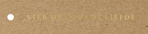 Trouwkaart label kraftlook vier de liefde16 stuks