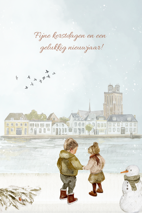kerstkaart-dordrecht-winter-kindjes