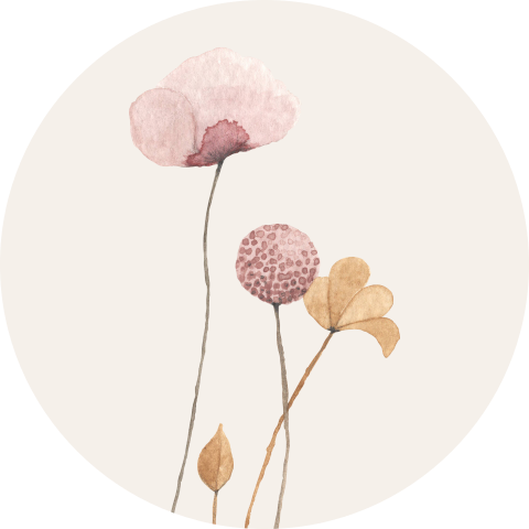 Sluitzegel trouwkaart roze bloemen waterverf