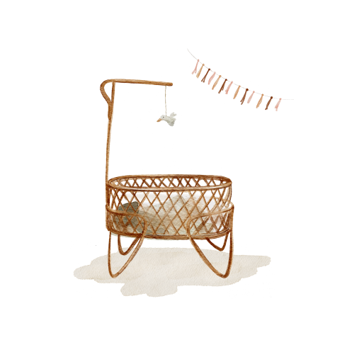 Sluitzegel geboorte baby wieg bed slingers