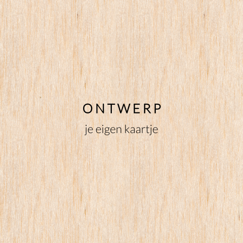 Ontwerp zelf een vierkant houten kaartje
