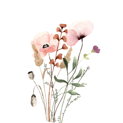 Sluitsticker met plukbloemen
