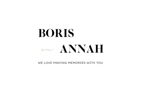 Stijlvolle moderne trouwkaart met klassiek zwart lettertype