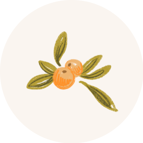 Sticker trouwkaart met illlustratie van sinaasappels