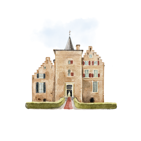 sluitsticker getekende trouwlocatie kasteel wijenburg