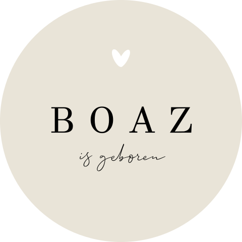 Sluitsticker met naam en hartje