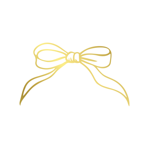 Sluitsticker strik goudfolie